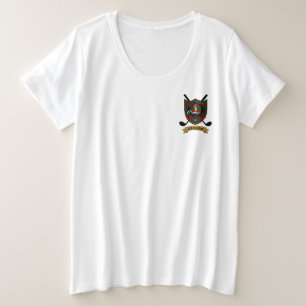 Erskine Clan Abzeichen & Tartan Golf Große Größe T-Shirt