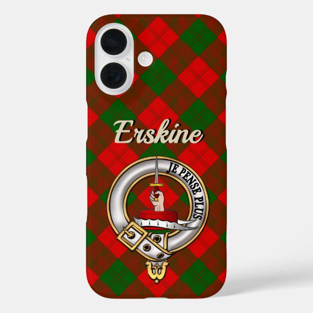 Erskine Clan Abzeichen & Tartan iPhone / iPad Gehä Case-Mate iPhone Hülle (Rückseite)
