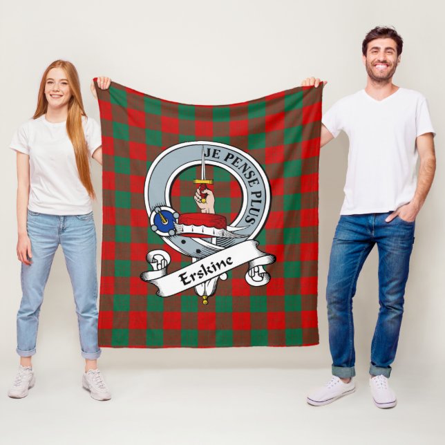 Erskine Clan Abzeichen Tartan Kariert Fleecedecke (Beispiel)