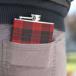 Erskine-Clan-Tartan-Karo Rot Grün Flachmann