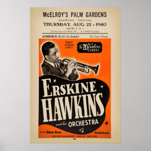 Erskine Hawkins Jazzplakat - Portland, OR - 1940 Poster