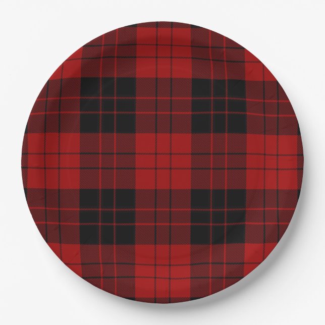 Erskine (Paton) Tartan Scottish Kariert Pattern Pappteller (Vorderseite)