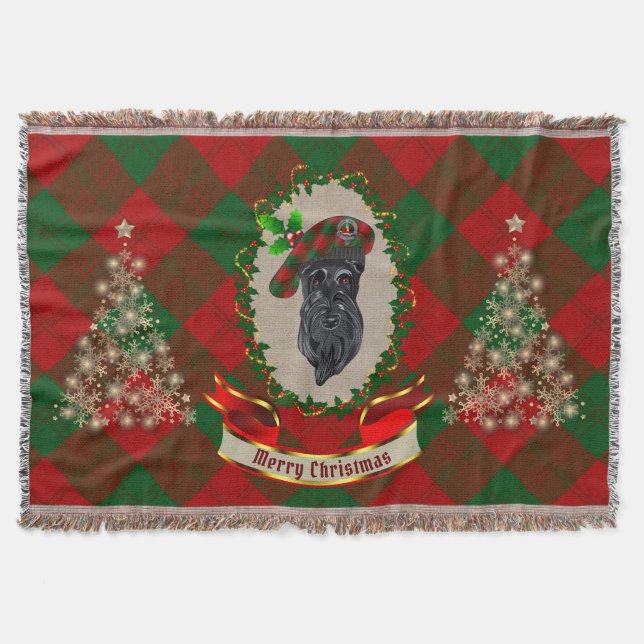 Erskine Scottie Dog Christmas Throw Blanket Decke (Vorderseite)