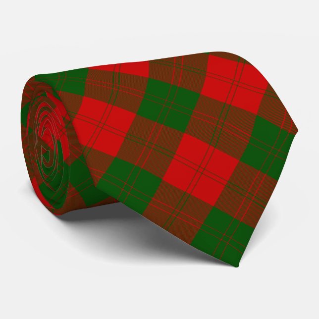 Erskine Tartan Rot kariert Krawatte (Gerollt)
