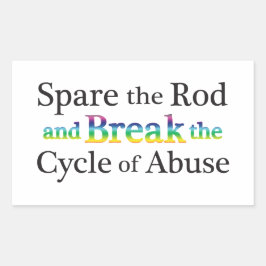 Ersparen Sie den Missbrauch Rechteckiger Aufkleber