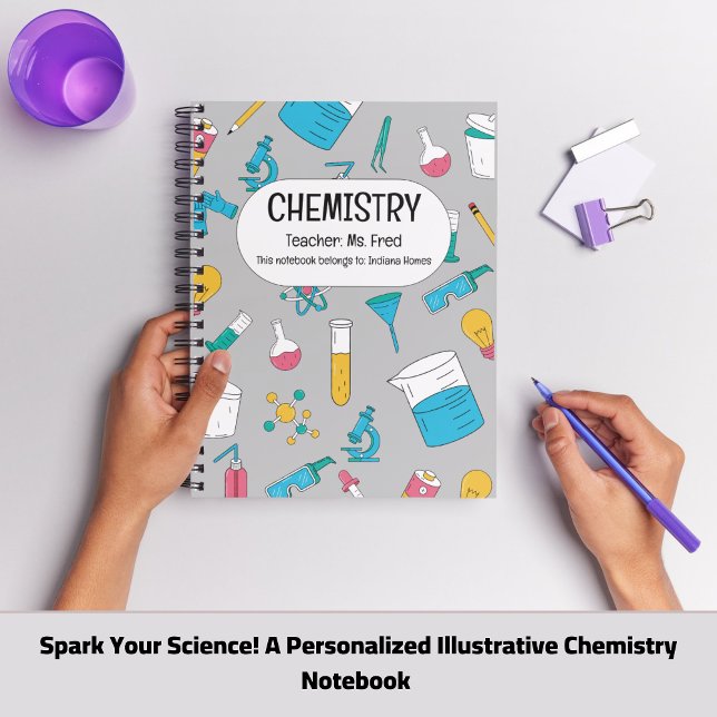 Ersparen Sie Ihre Wissenschaft! EINE PERSONALISIER Notizbuch (Spark Your Science! A Personalized CHEMISTRY  Gray Notebook)