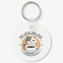 Erst Kaffee dann meine ich Niedliche Katze