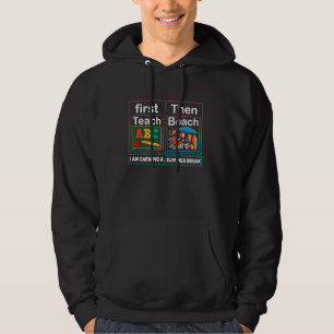 Erst lehren dann Strand verdiene ich eine Sommerpa Hoodie
