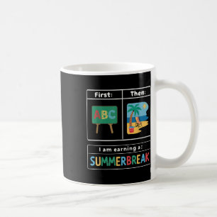 Erst lehren dann Strand verdiene ich eine Sommerpa Kaffeetasse