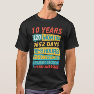 Erstaunlich 10 Jahre alt Vintage 10. Geburtstag T-Shirt