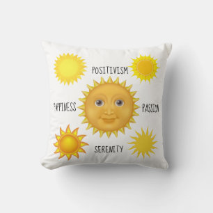 Erstaunlich glücklich, das Sonnengesicht zu fräsen Kissen