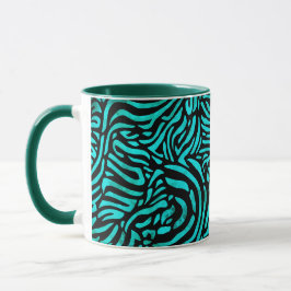 Erstaunlich grünes Zebra-Design Tasse