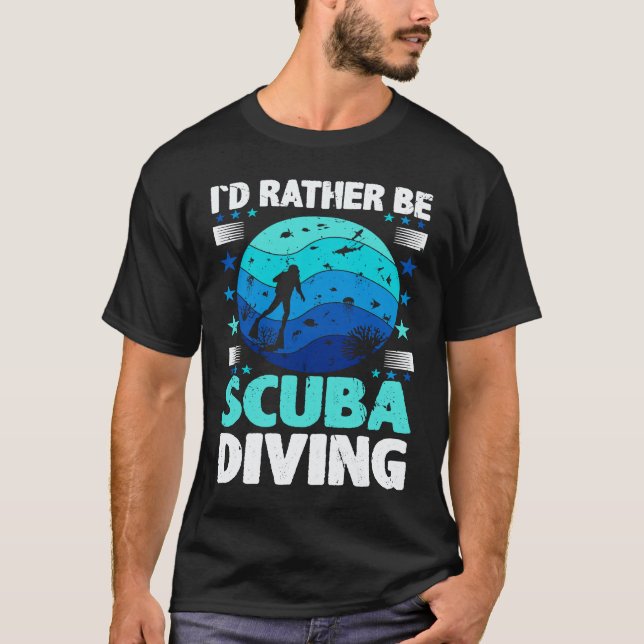Erstaunlich Ich würde lieber Tauchen Ich Taucher T-Shirt (Vorderseite)