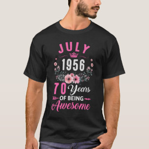 Erstaunlich seit 1956 70 Jahre alt Juli 70. Geburt T-Shirt