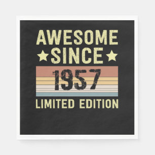 Erstaunlich seit 1957 Retro 65 Jahre alt Geburtsta Serviette