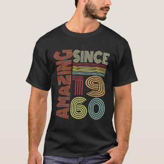 Erstaunlich seit 1960 Vintage Retro-Style Geburtst T-Shirt