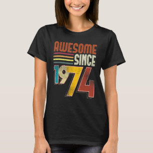 Erstaunlich seit 1974 49. Geburtstag Retro Vintage T-Shirt