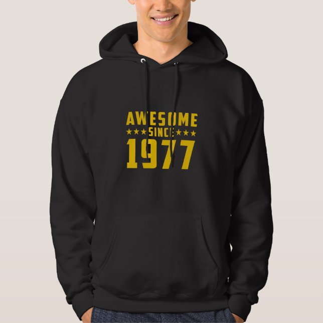 Erstaunlich seit 1977 Geburtstag Hoodie (Vorderseite)