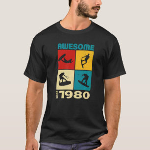 Erstaunlich seit 1980 Wakeboard-Lebensstil 1 T-Shirt