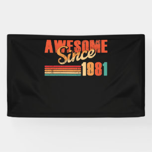 Erstaunlich seit 1981 41. Geburtstag Retro 41 Jahr Banner