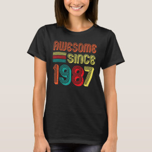 Erstaunlich seit 1987 Vintage 35. Geburtstag Retro T-Shirt