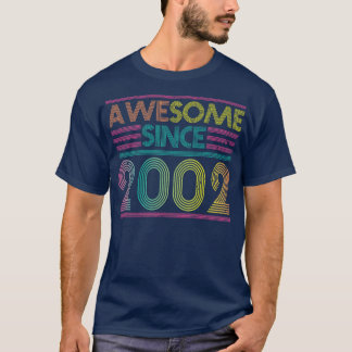 Erstaunlich seit 2002 Lustige bunte 2002 Geburtsta T-Shirt