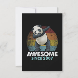 Erstaunlich seit 2007 Dabbing Panda 13. Geburtstag Einladung