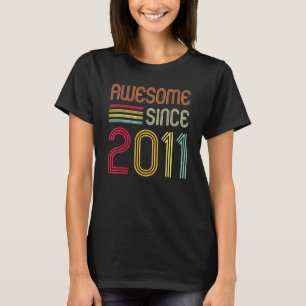Erstaunlich seit 2011 11. Geburtstag Retro T-Shirt
