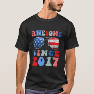 Erstaunlich seit 2017 6 Jahre 4. Juli T-Shirt