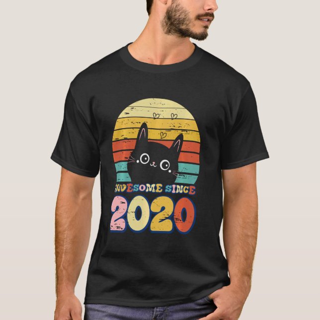 Erstaunlich Seit 2020 Tee Katze Für Mädchen Junge  (Vorderseite)