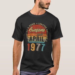 Erstaunlich seit April 1977 Vintage 45. Geburtstag T-Shirt