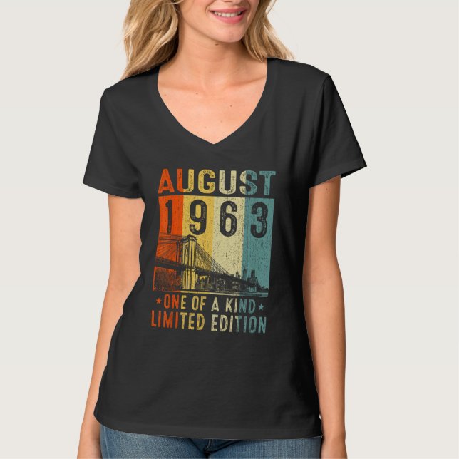 Erstaunlich seit August 1963 Einzigartig T-Shirt (Vorderseite)