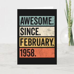 Erstaunlich seit Februar 1958 Geburtstag Karte
