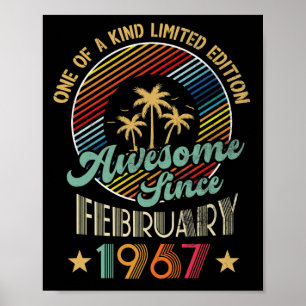 Erstaunlich seit Februar 1967 55. Geburtstag Vinta Poster