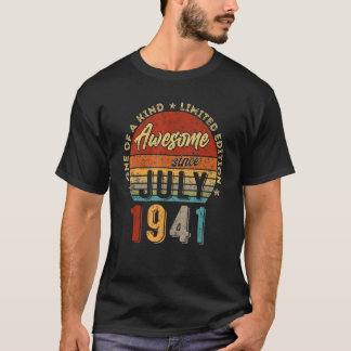 Erstaunlich seit Juli 1941 Vintage 81. Geburtstag T-Shirt
