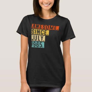 Erstaunlich seit Juli 1965 Vintage 57. Geburtstag T-Shirt