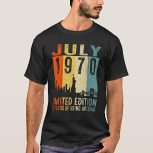 Erstaunlich seit Juli 1970 52. Geburtstag Vintage  T-Shirt
