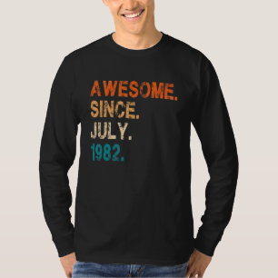 Erstaunlich seit Juli 1982 Vintage 40. Geburtstag T-Shirt