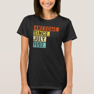 Erstaunlich seit Juli 1992 Vintage 30. Geburtstag T-Shirt