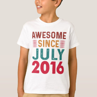 Erstaunlich seit Juli 2016 Vintage Geburtstag T-Shirt