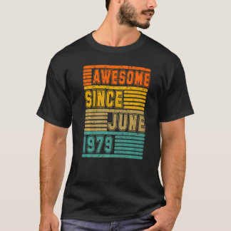 Erstaunlich seit Juni 1979 Vintage 43. Männer und  T-Shirt