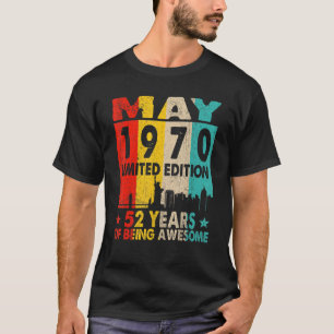 Erstaunlich seit Mai 1970 52. Geburtstag Vintage R T-Shirt