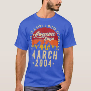Erstaunlich seit März 2004, Vintage 18. Geburtstag T-Shirt