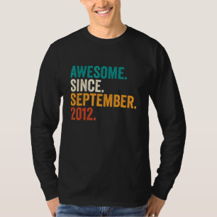 Erstaunlich seit September 2012 10. Geburtstag 10 T-Shirt
