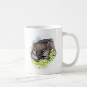 Erstaunlich süßes australisches Tier Wombat vintag Kaffeetasse