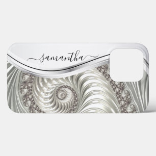 Erstaunlich Weiße Metallische Handgeschriebene Mon Case-Mate iPhone Hülle