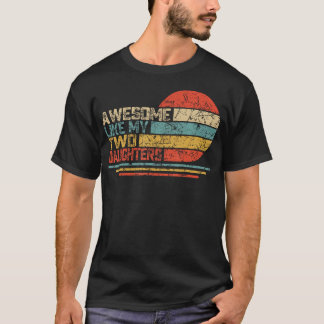 Erstaunlich wie meine zwei Töchter Retro Vintage V T-Shirt
