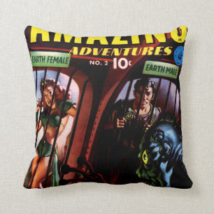 Erstaunliche Abenteuer #2 Retro-Sci-Fi-Comic Kissen