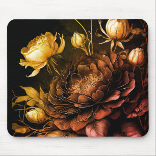 Erstaunliche Anordnung Rost Akzent Vintage Blumen Mousepad