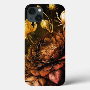 Erstaunliche Anordnung Rust Akzent Vintage Blumen Case-Mate iPhone Hülle